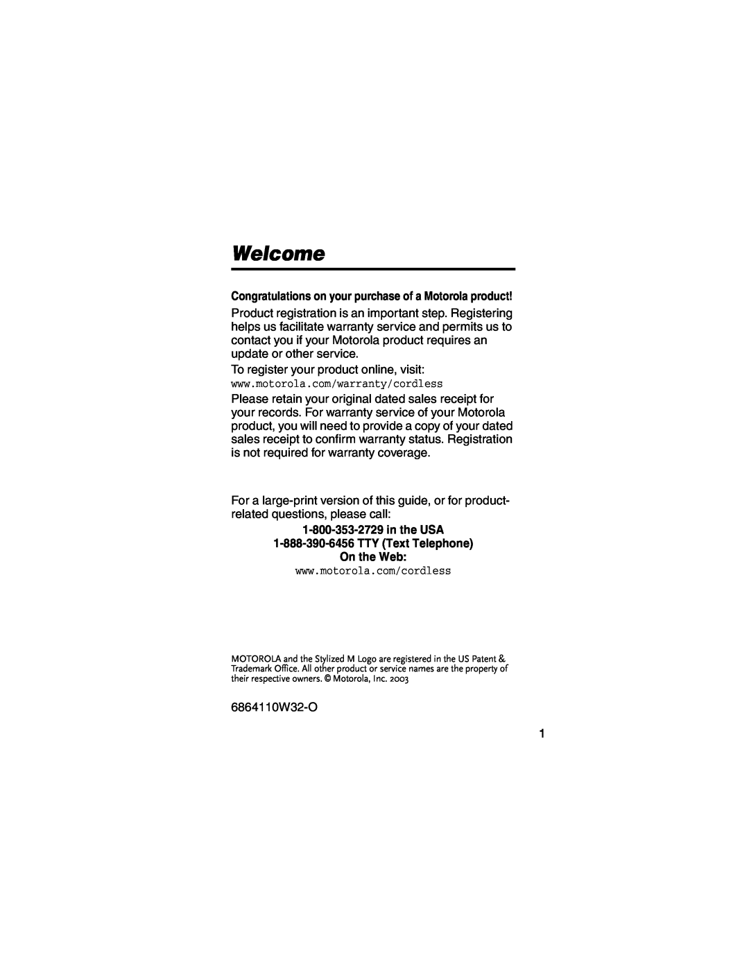 Motorola MD490 manual Welcome, On the Web 