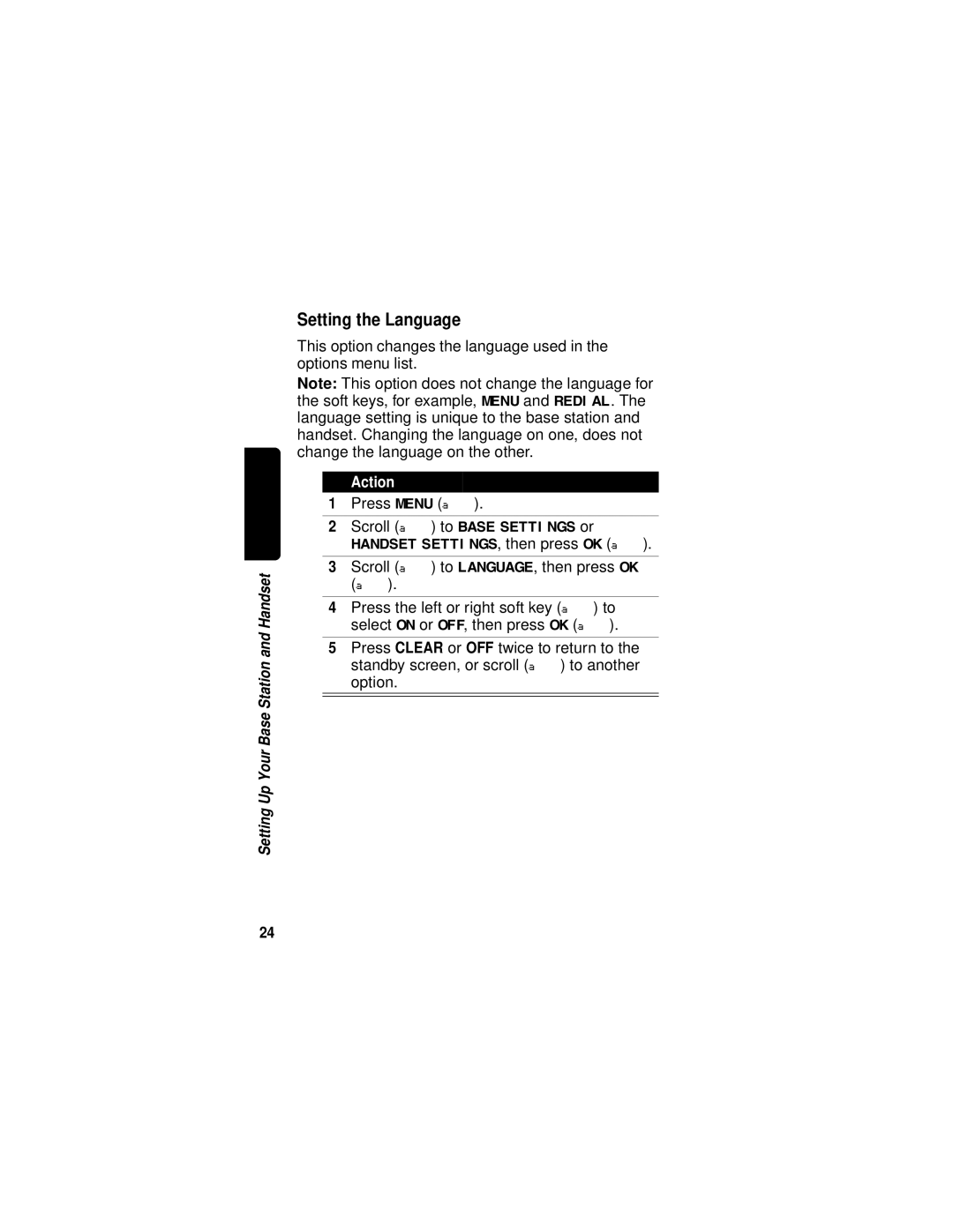 Motorola MD670 Series manual Setting the Language 