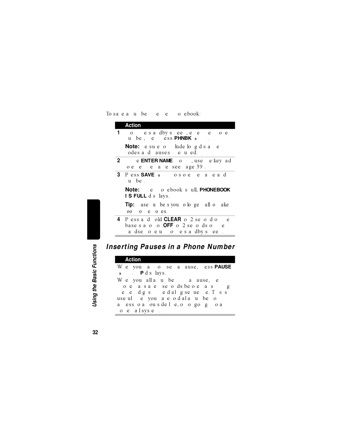 Motorola MD670 Series manual Inserting Pauses in a Phone Number 