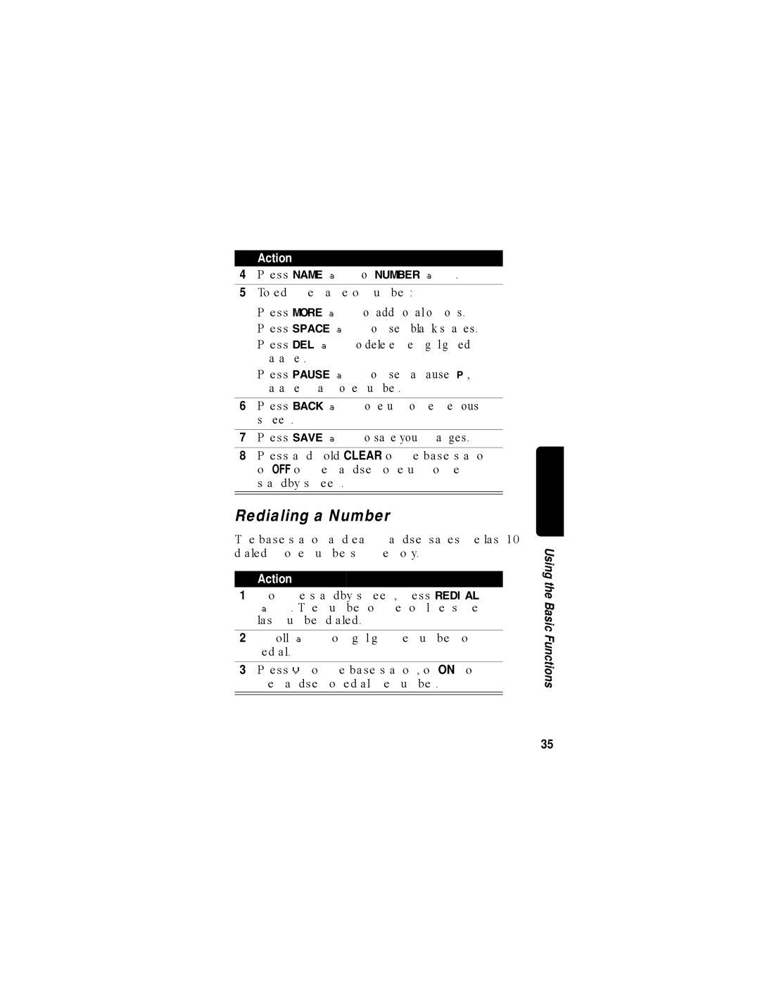 Motorola MD670 Series manual Redialing a Number 