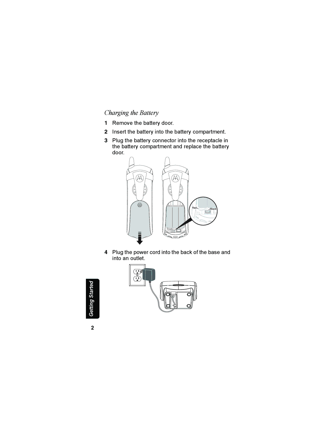 Motorola MD70 manual Charging the Battery 