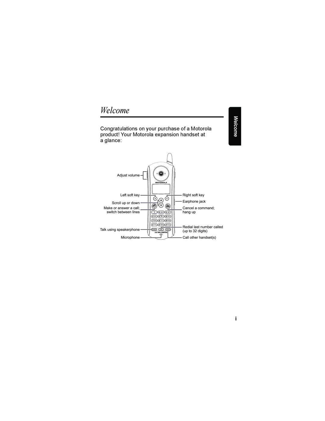 Motorola MD70 manual Welcome 