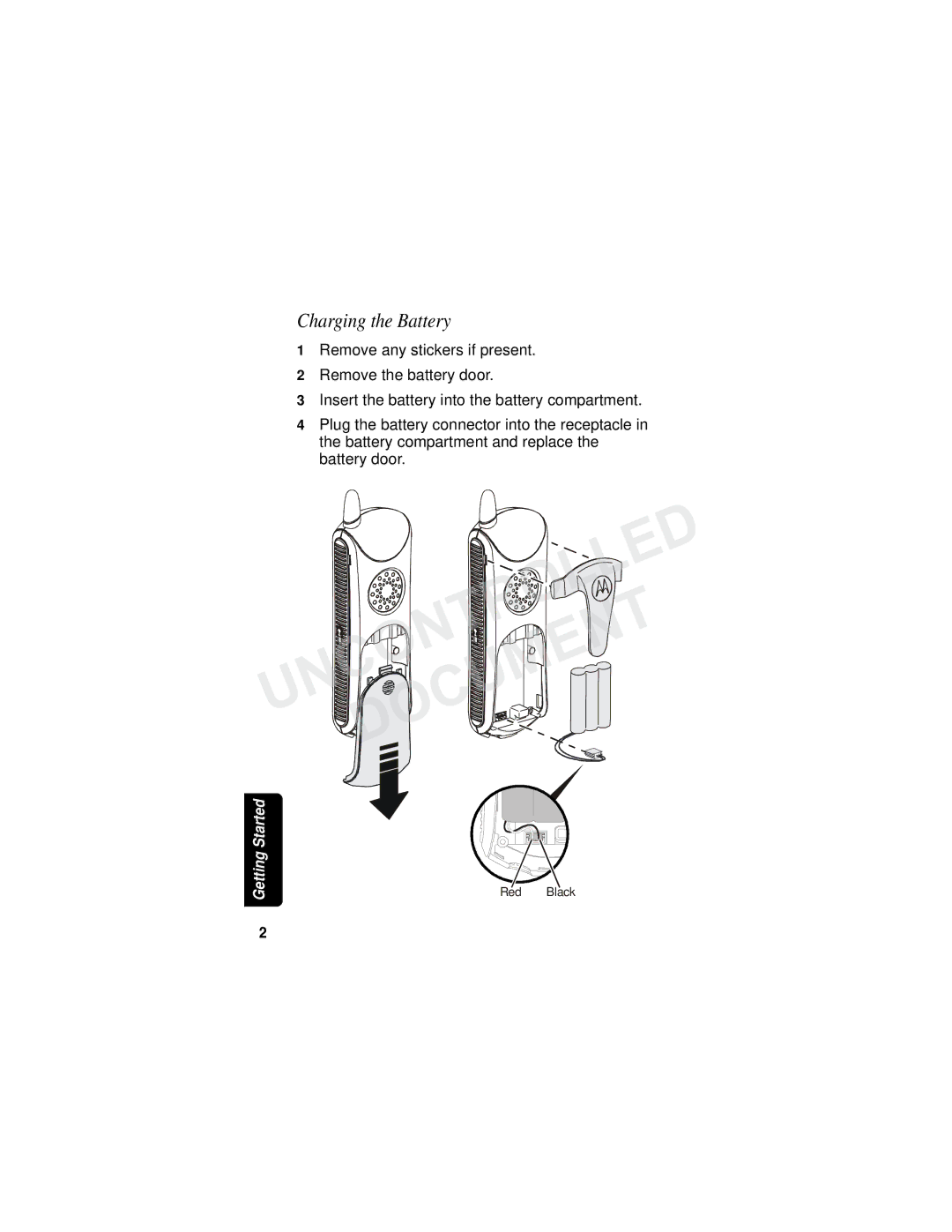 Motorola MD7000 manual Charging the Battery 