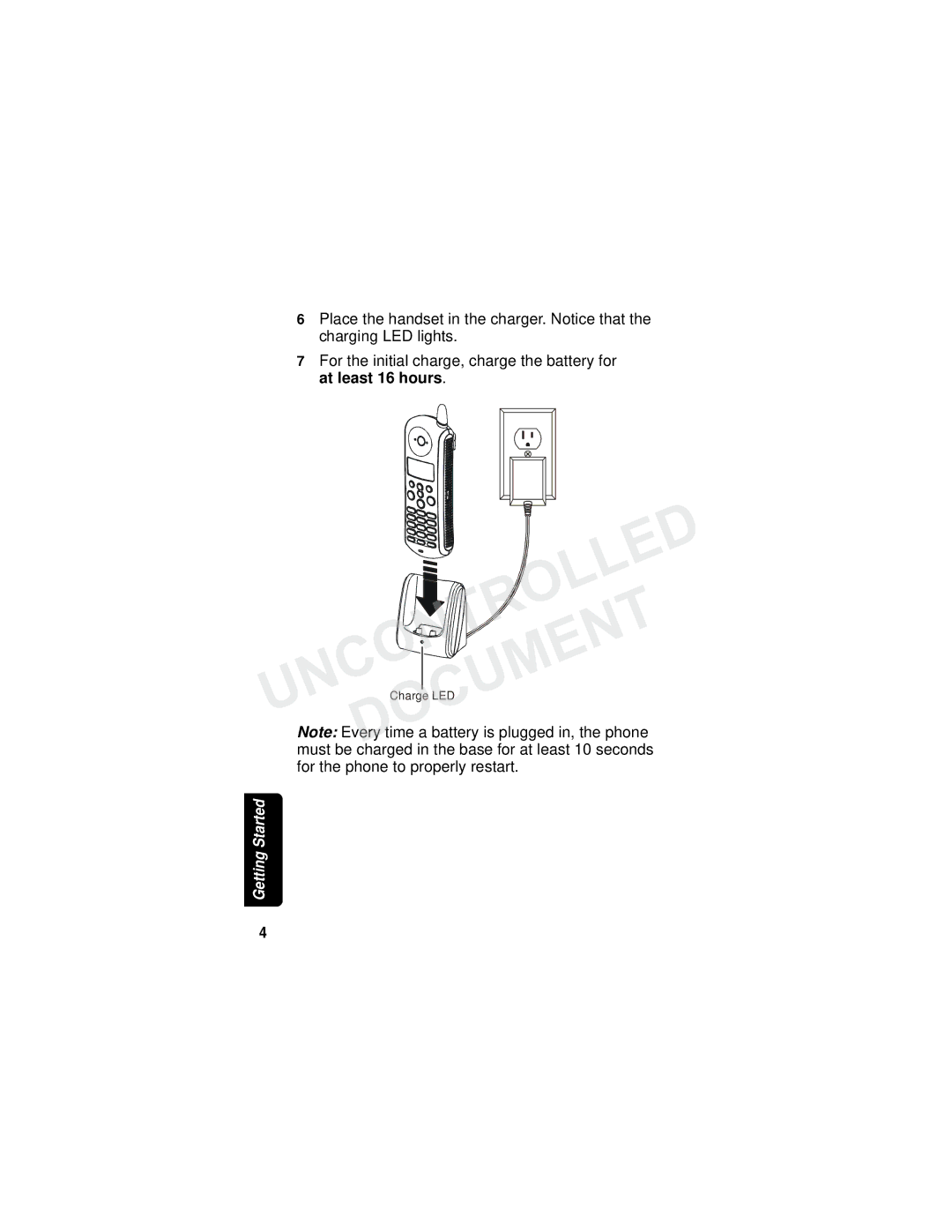 Motorola MD7000 manual UNCONTROLLEDDOCUMENTCharge LED 