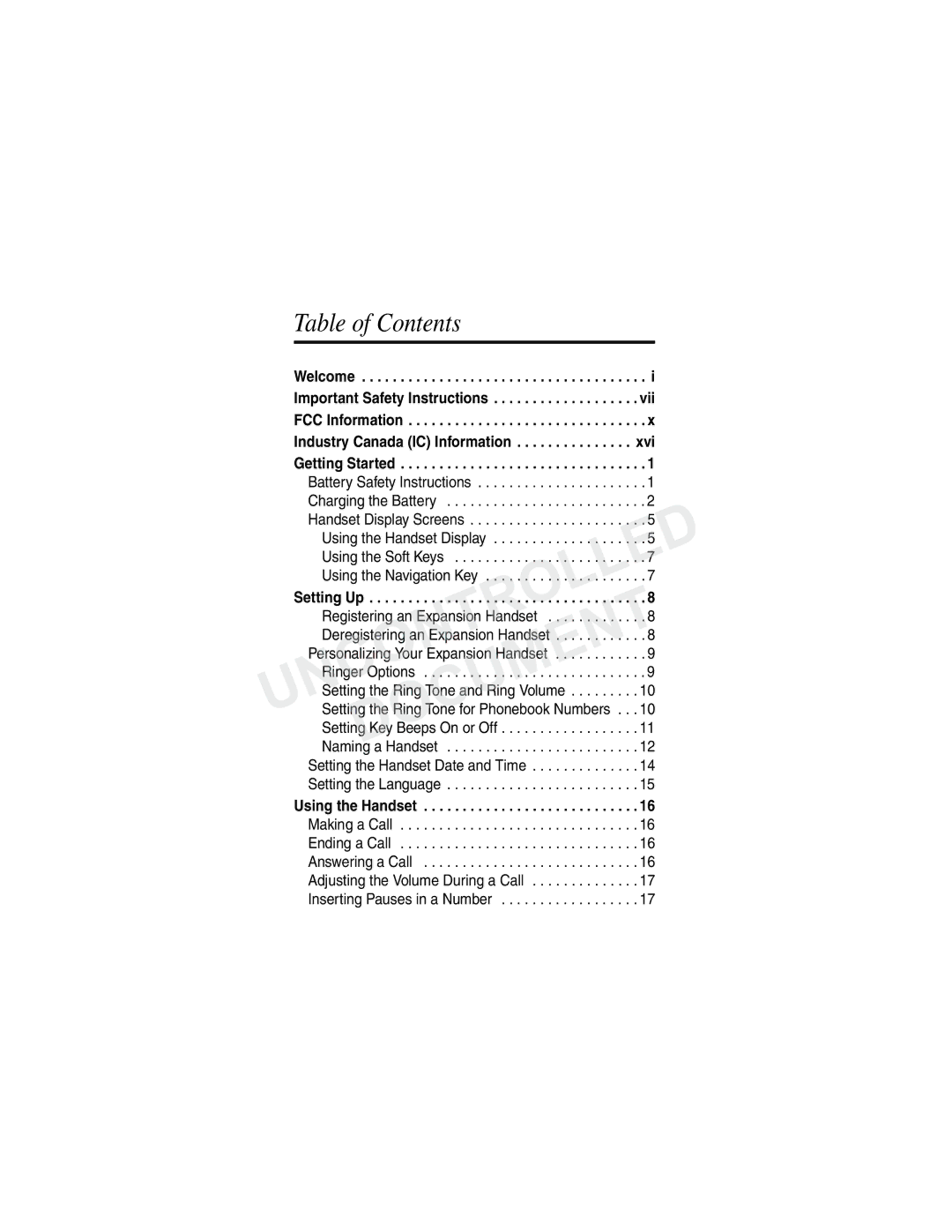 Motorola MD7000 manual Uncontrolled, Table of Contents 