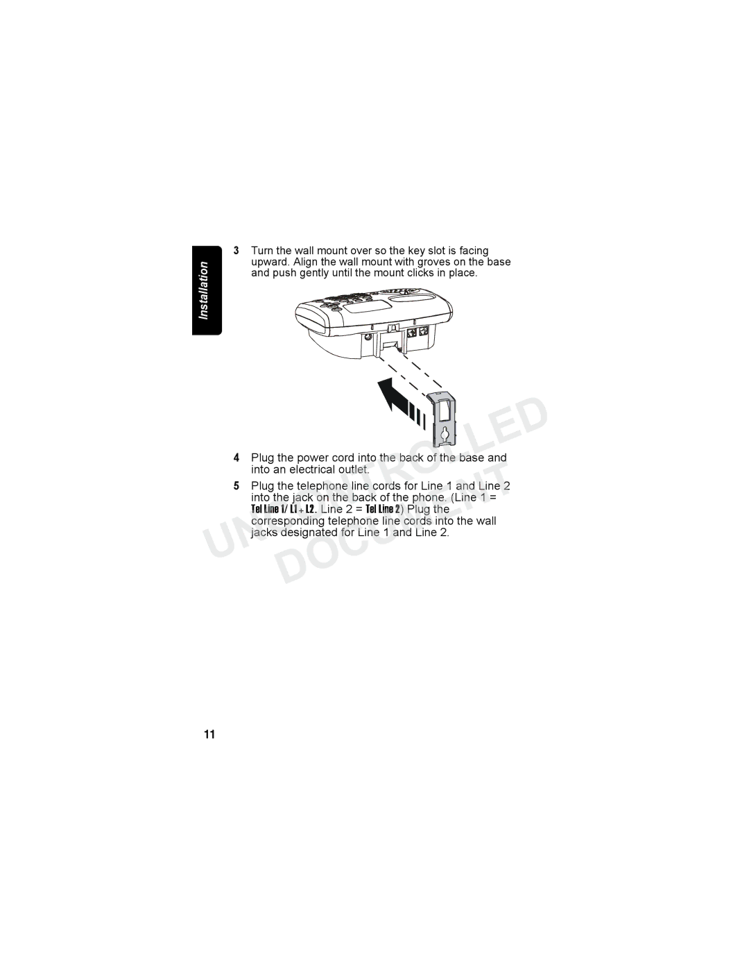 Motorola MD7080 Series manual Plug the power cord into the back of the base, Into an electrical outlet 