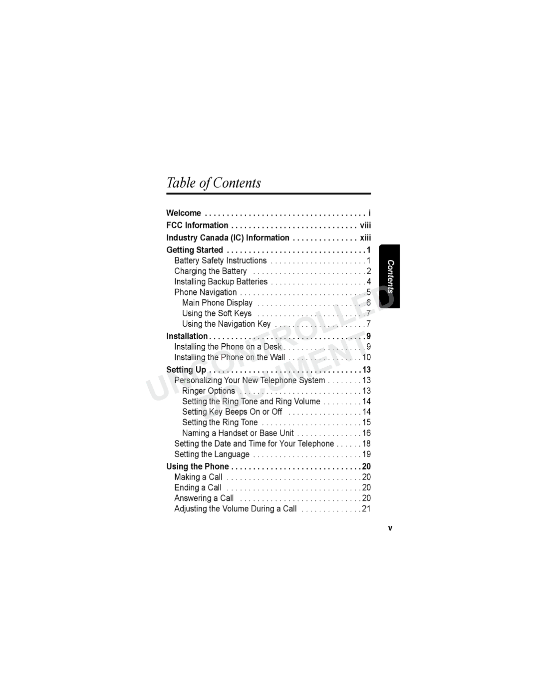 Motorola MD7080 Series manual Table of Contents 