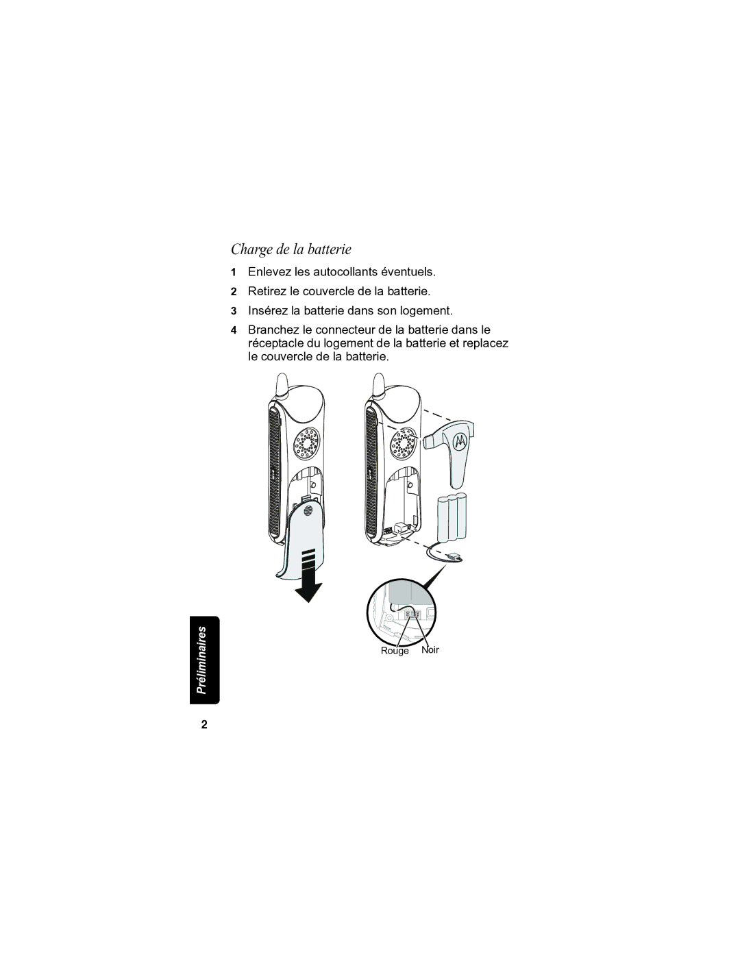 Motorola MD7080 manual Charge de la batterie 