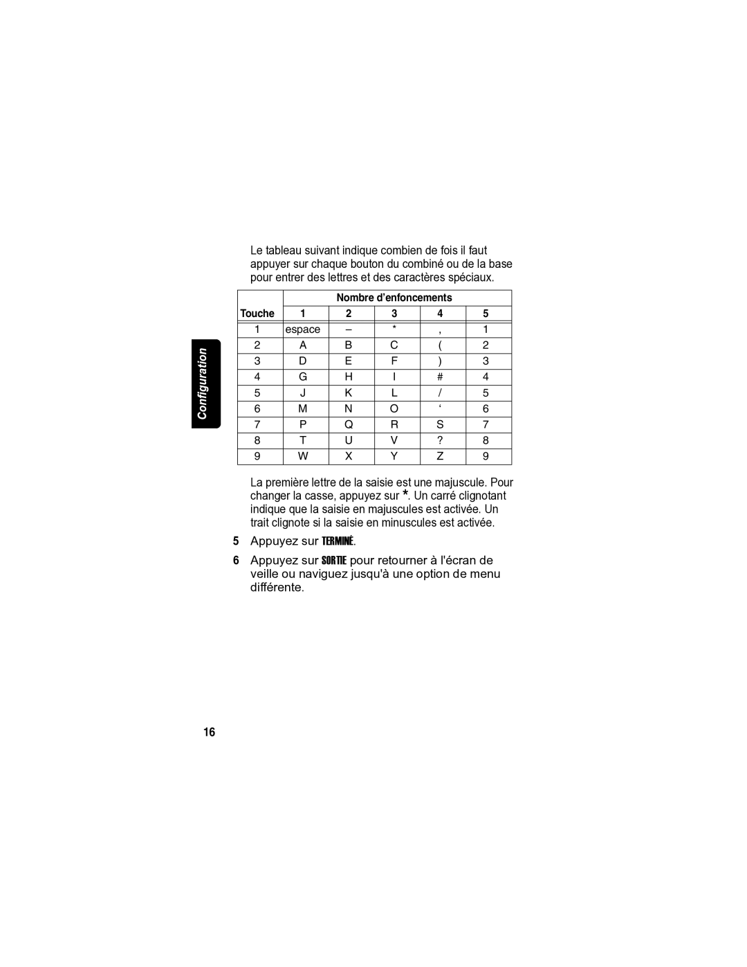 Motorola MD7080 manual Nombre d’enfoncements 