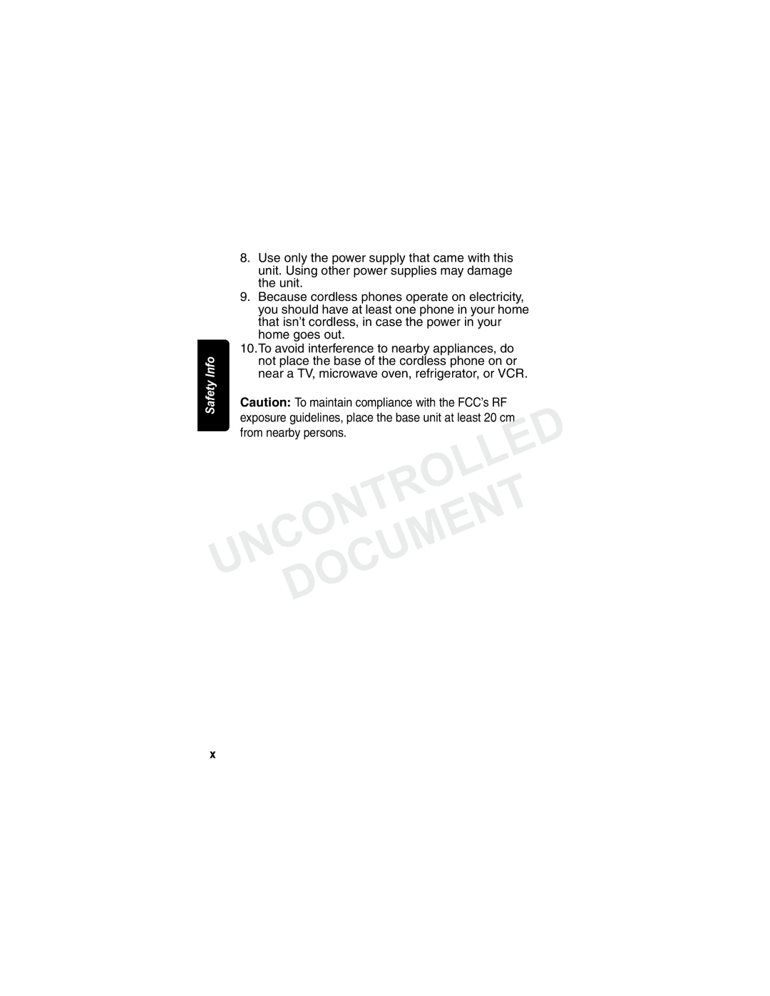 Motorola MD7090 manual Safety Info 