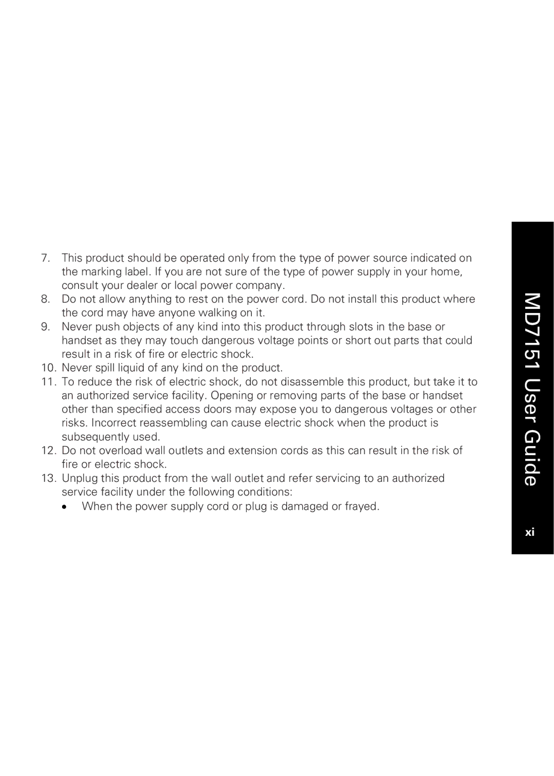 Motorola manual MD7151 User Guide 