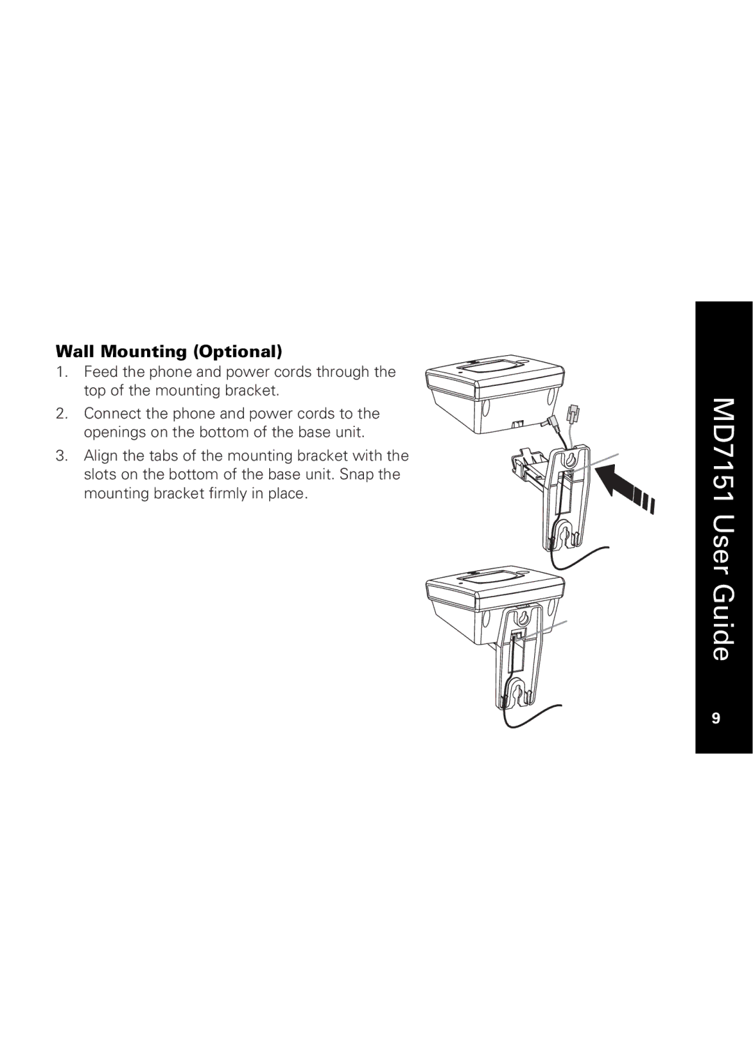 Motorola MD7151 manual Wall Mounting Optional 