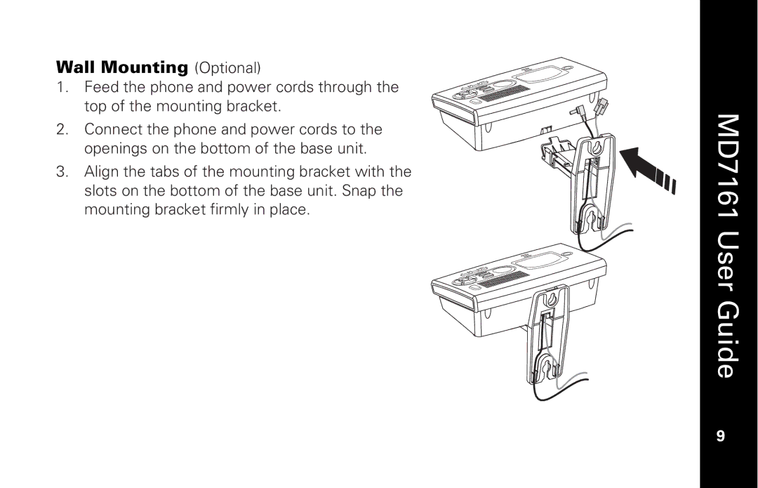 Motorola MD7161 manual Wall Mounting Optional 