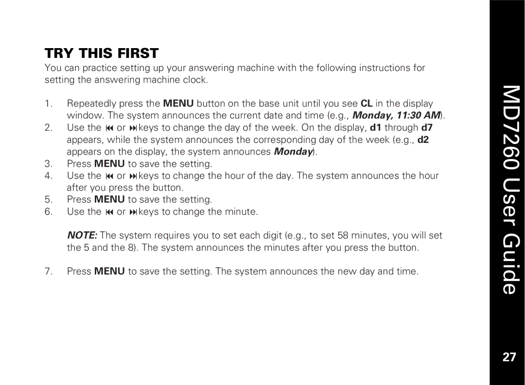 Motorola MD7260 manual TRY this First 