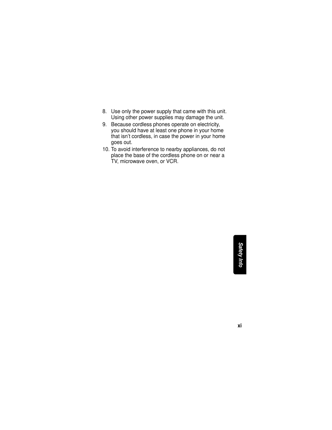 Motorola MD760 manual Safety Info 