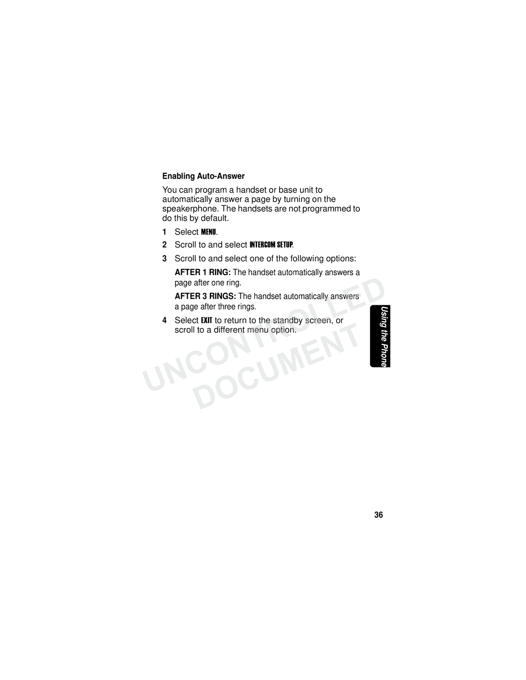 Motorola MD790 Series manual Enabling Auto-Answer, After three rings 