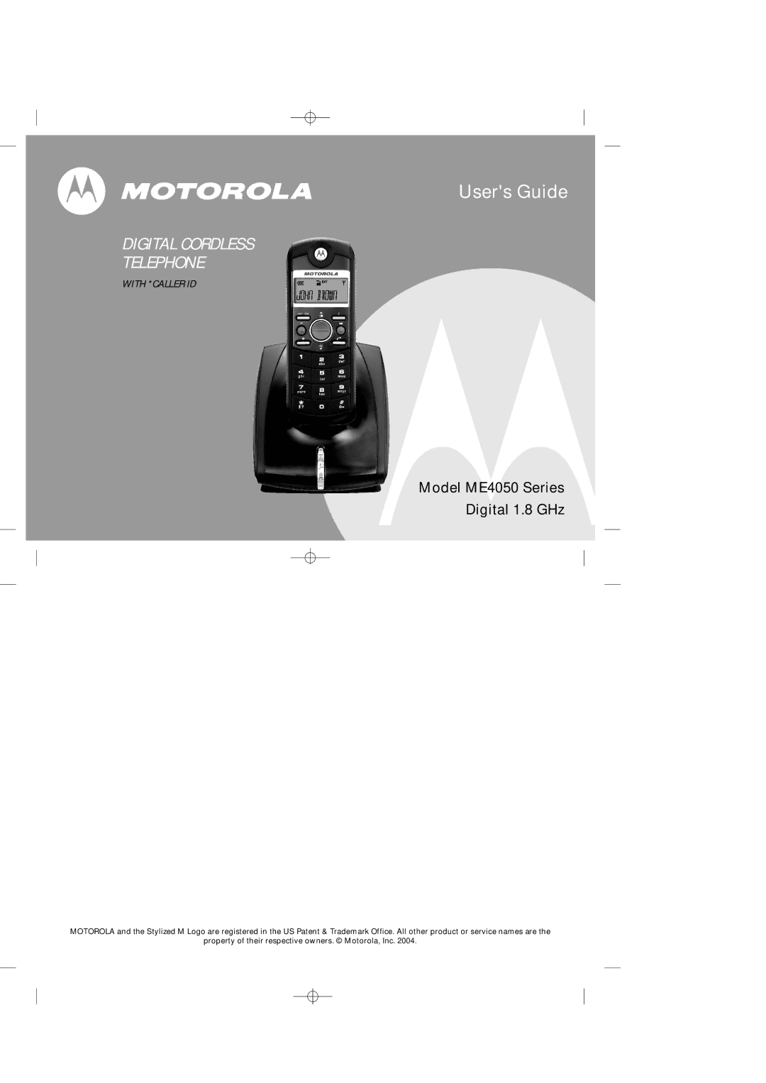 Motorola ME4050 manual Users Guide, Digital Cordless Telephone 