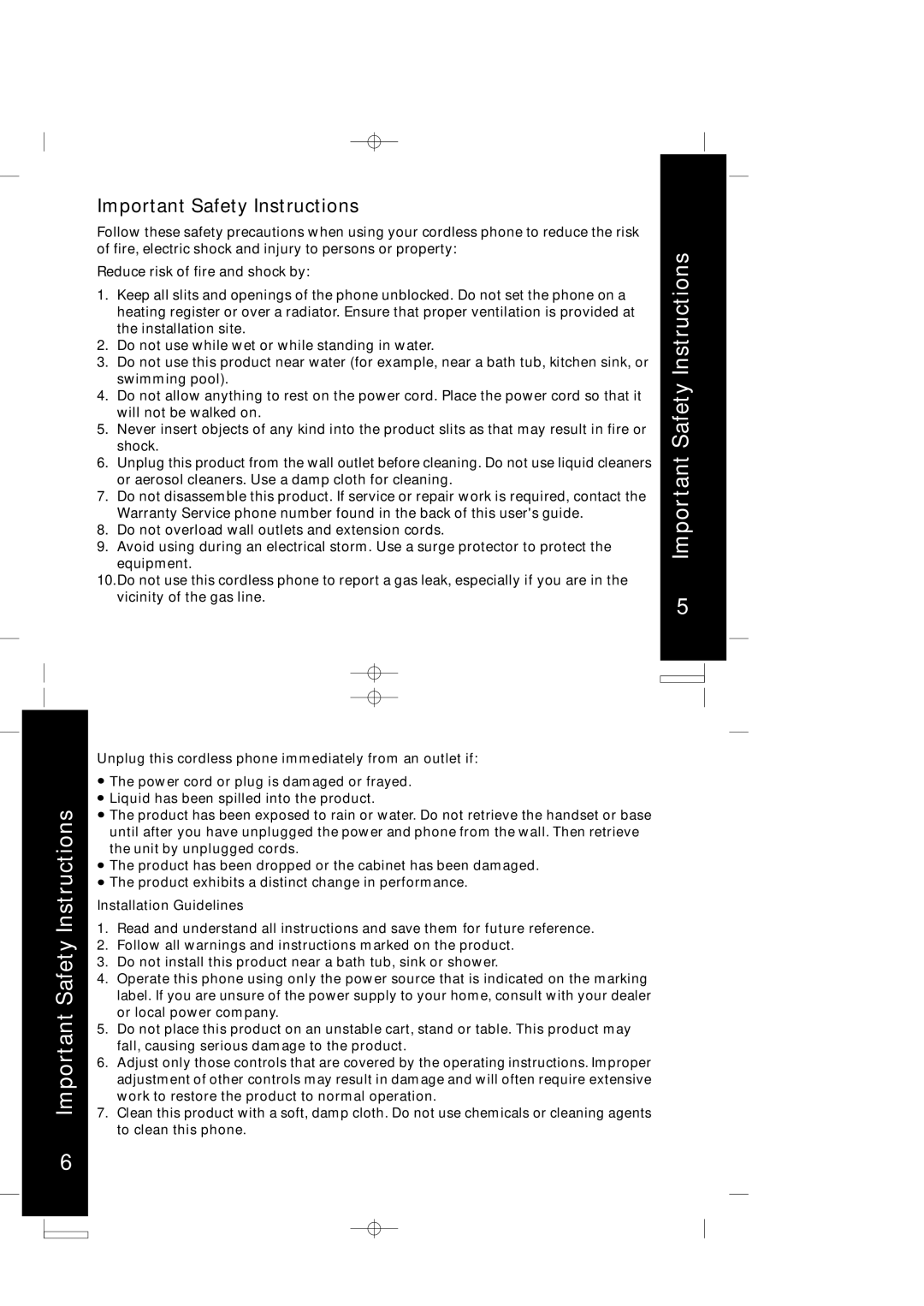 Motorola ME4050 manual Important Safety Instructions, Important InstructionsSafety 