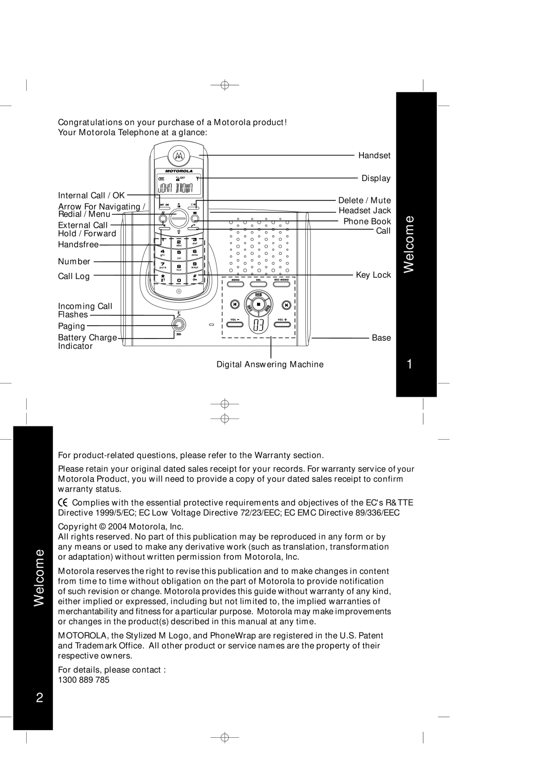 Motorola ME4066 Series manual Welcome 