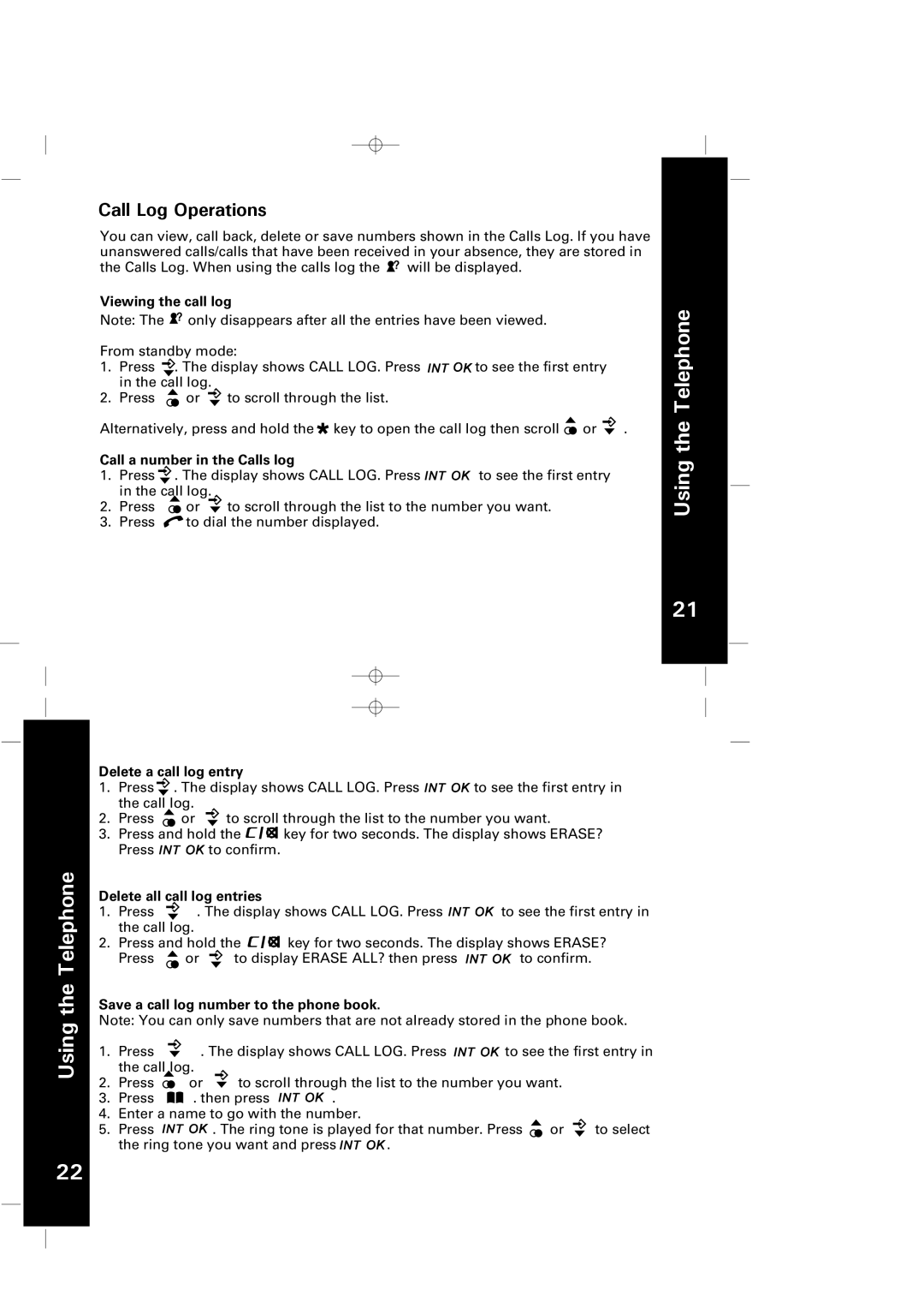 Motorola ME4067 Series manual Call Log Operations 