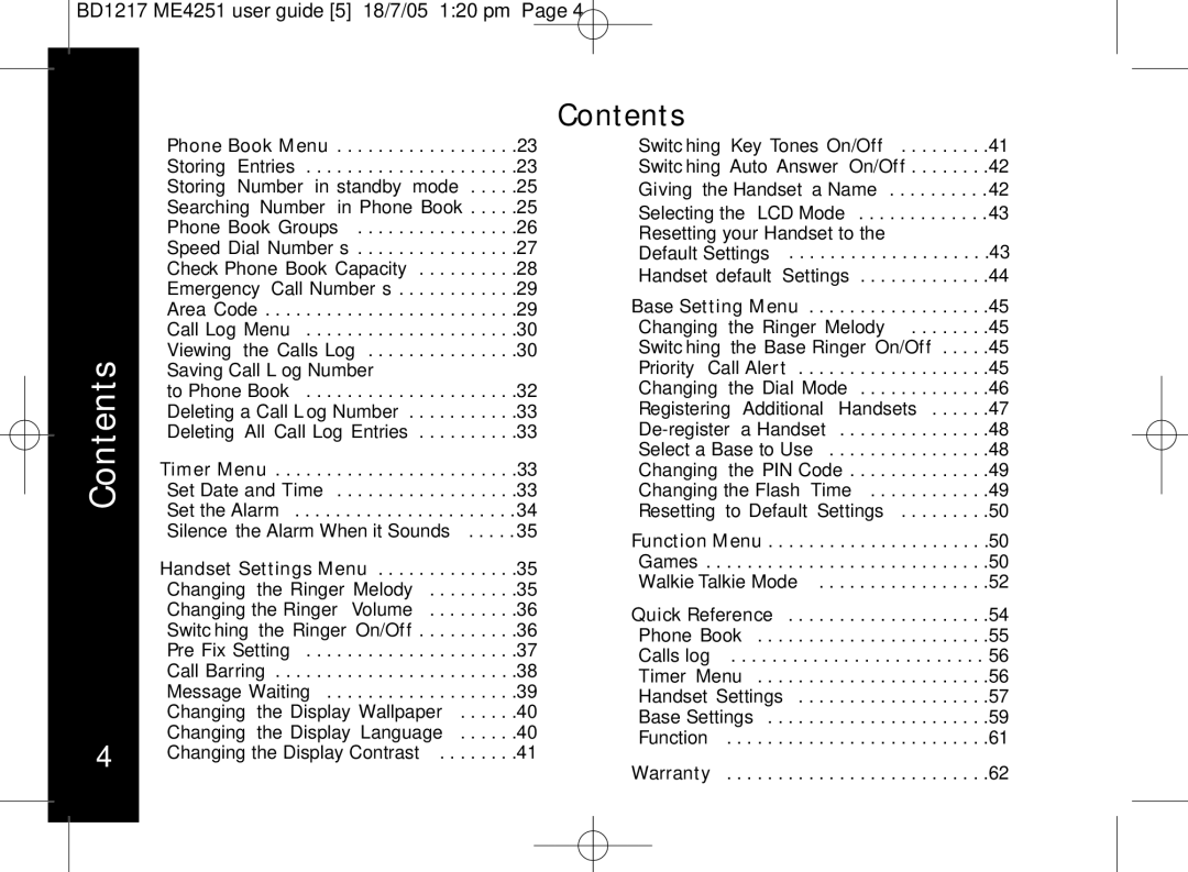 Motorola manual BD1217 ME4251 user guide 5 18/7/05 120 pm 