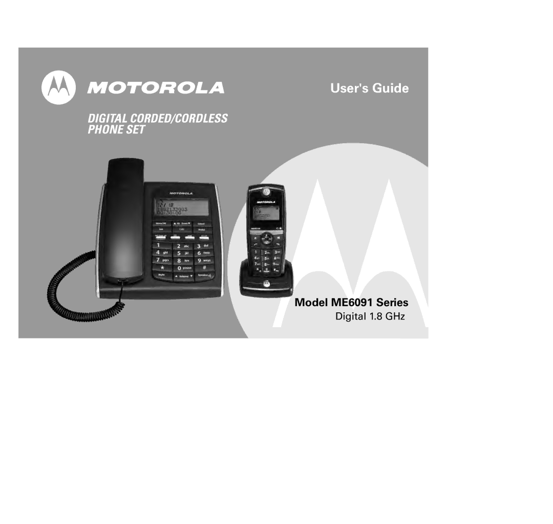 Motorola ME6091 manual Users Guide 