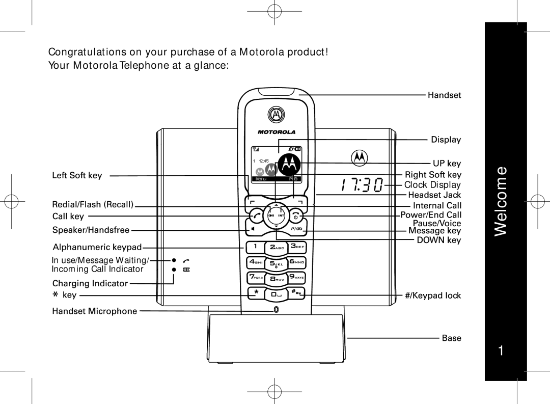 Motorola ME7158 manual Welcome 