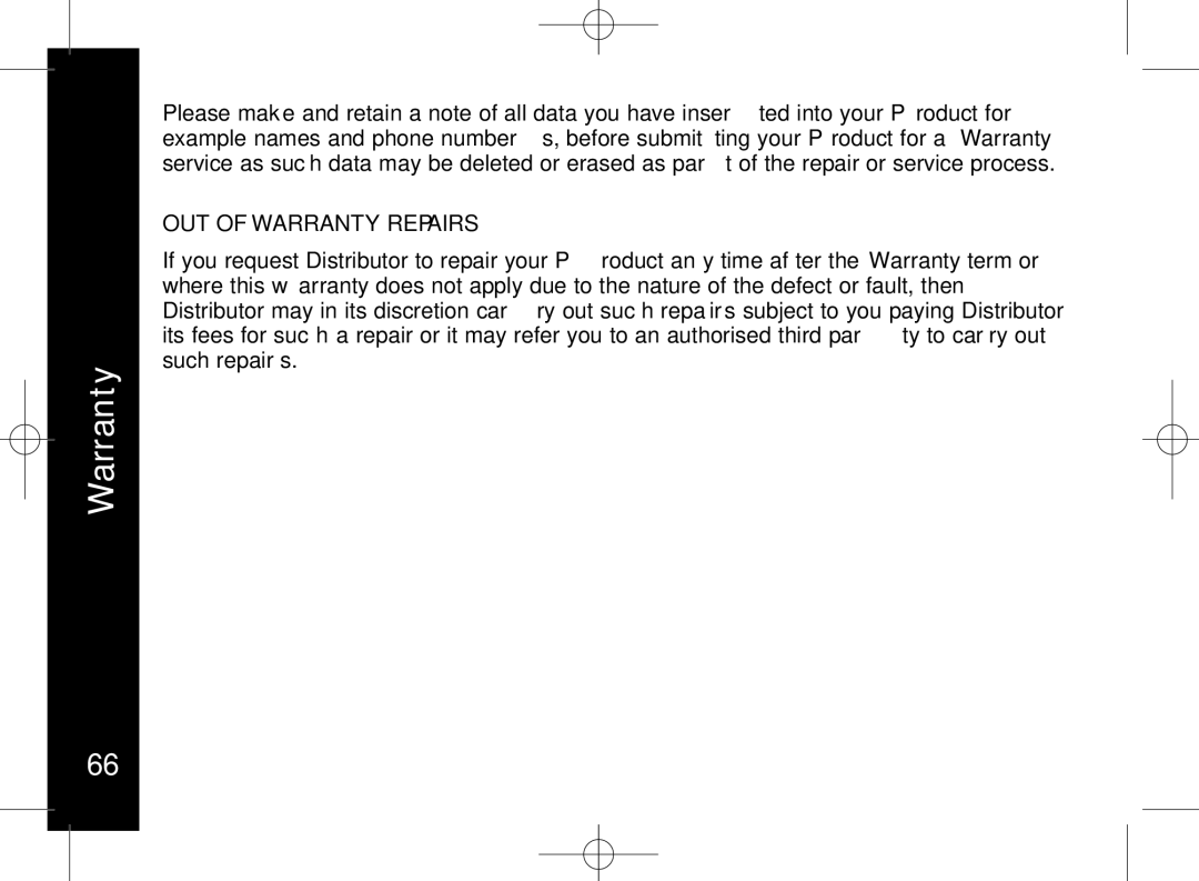 Motorola ME7158 manual OUT of Warranty Repairs 