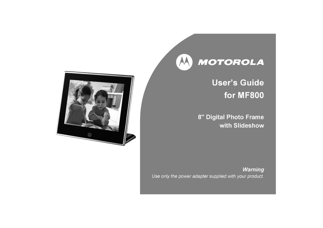 Motorola manual User’s Guide for MF800 