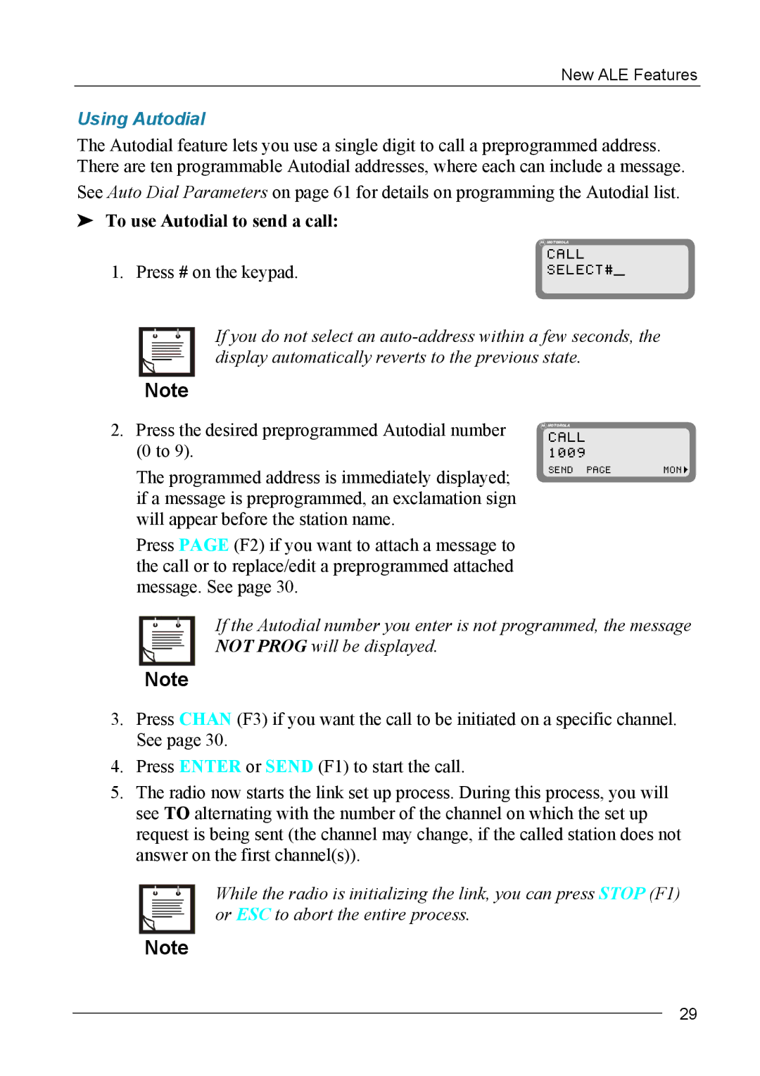 Motorola MICOM-2ES/2RS/2TS ALE manual Using Autodial, To use Autodial to send a call 