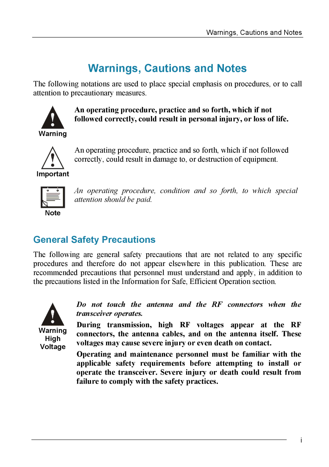 Motorola MICOM-2ES/2RS/2TS ALE manual General Safety Precautions 