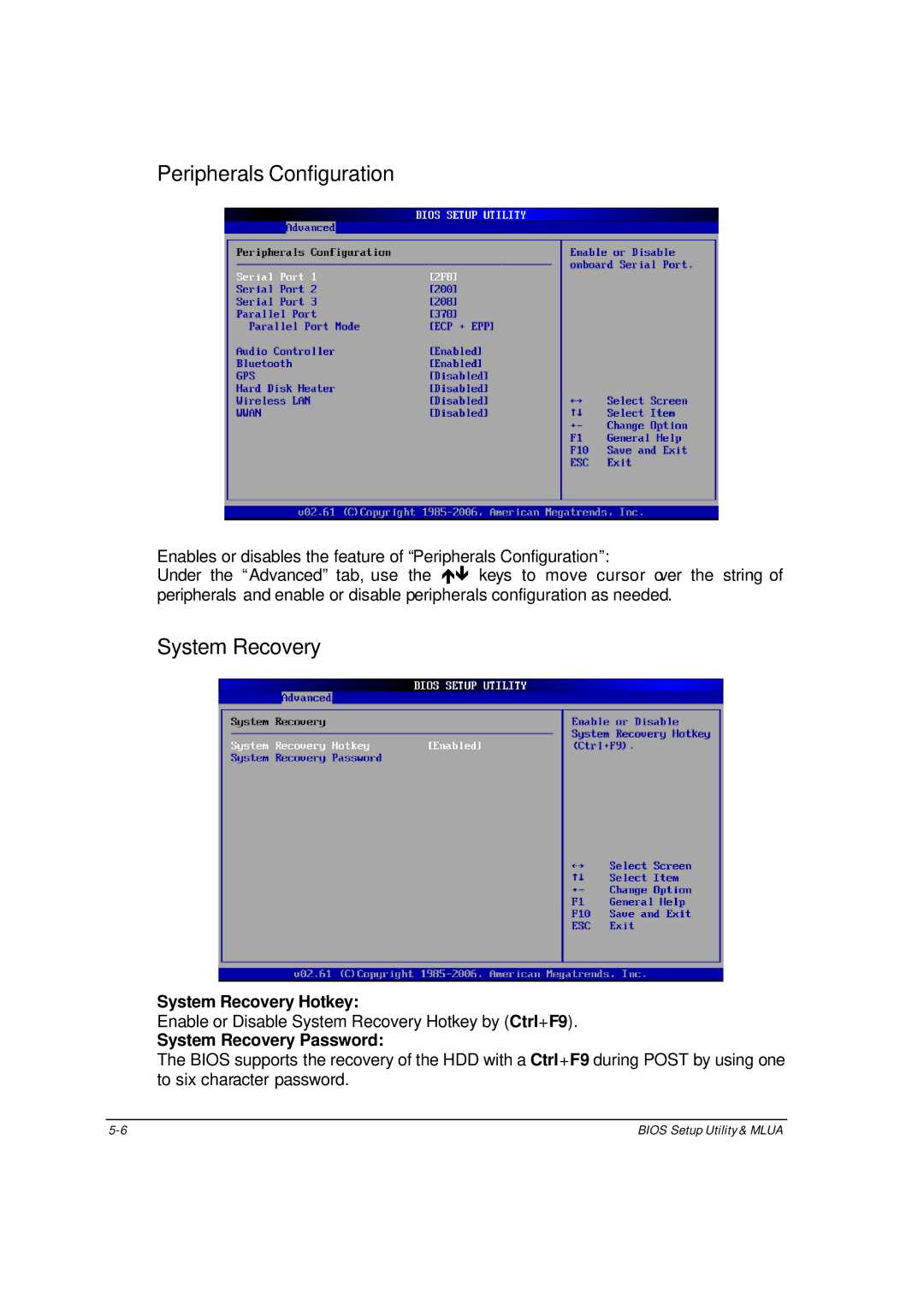 Motorola ML910 owner manual System Recovery Hotkey, System Recovery Password 