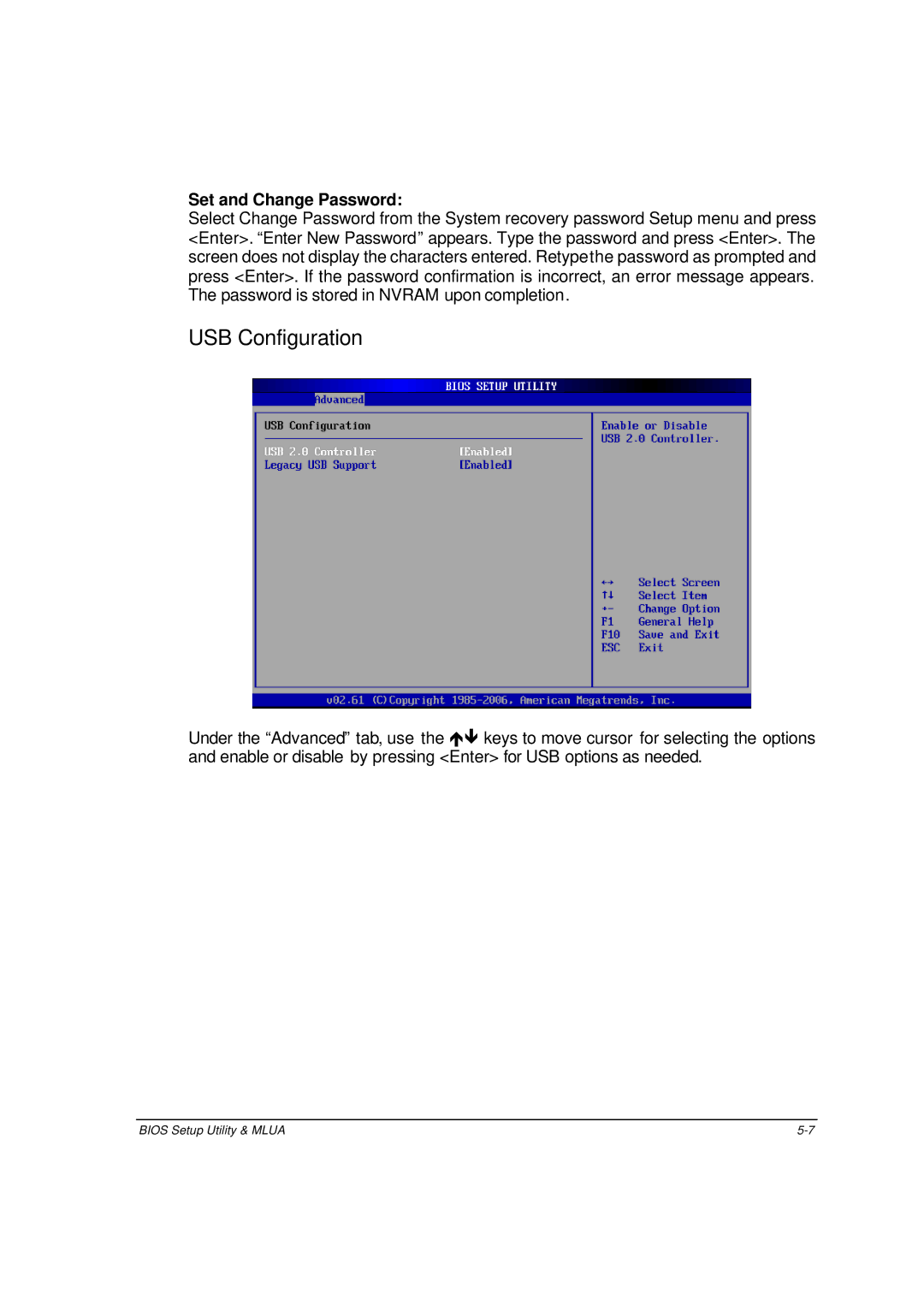 Motorola ML910 owner manual USB Configuration, Set and Change Password 