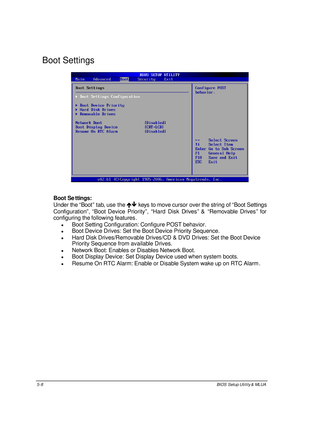 Motorola ML910 owner manual Boot Settings 