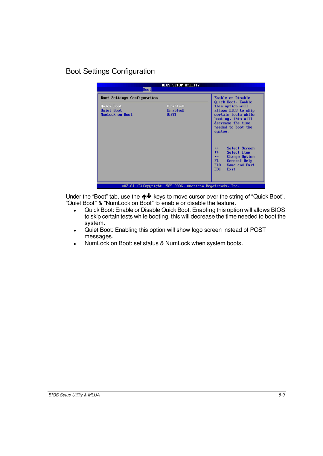 Motorola ML910 owner manual Boot Settings Configuration 