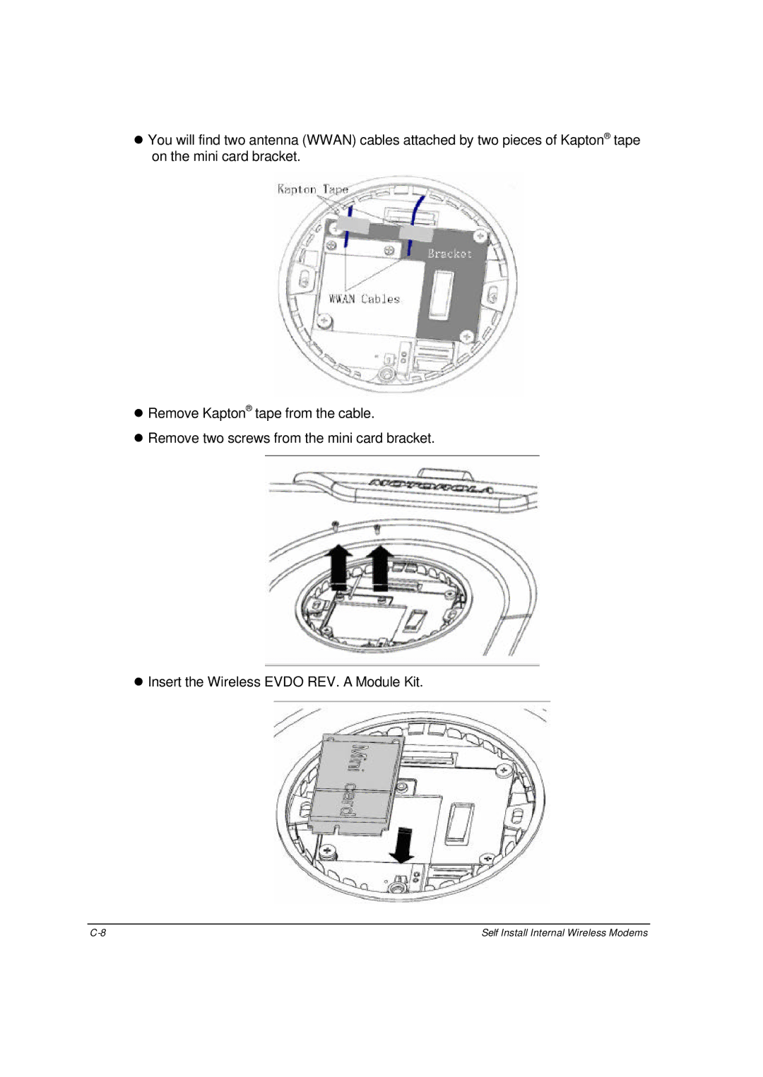 Motorola ML910 owner manual Self Install Internal Wireless Modems 