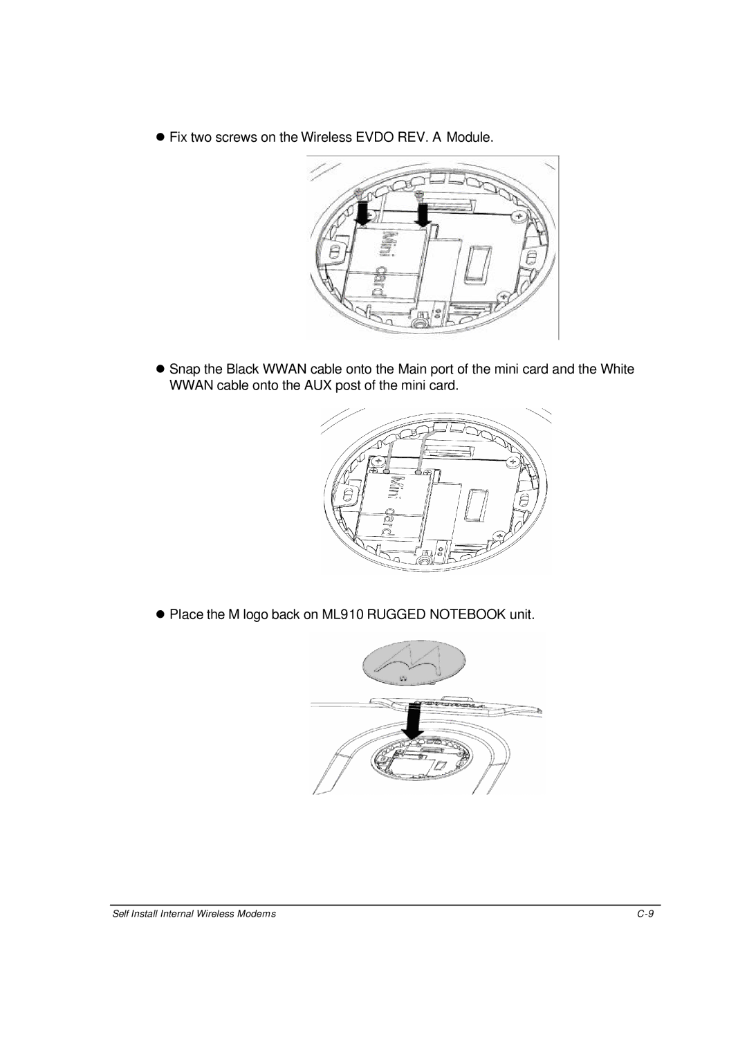 Motorola ML910 owner manual Self Install Internal Wireless Modems 