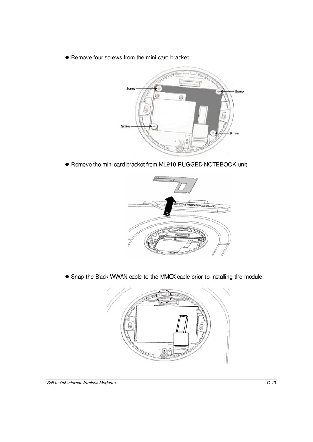 Motorola ML910 owner manual Self Install Internal Wireless Modems 