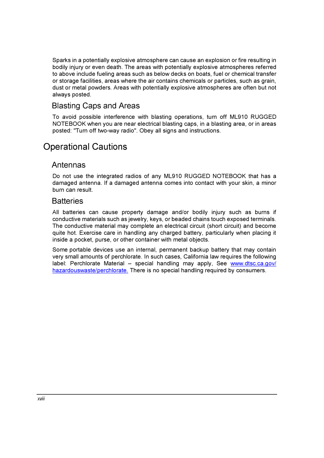 Motorola ML910 owner manual Operational Cautions, Blasting Caps and Areas 