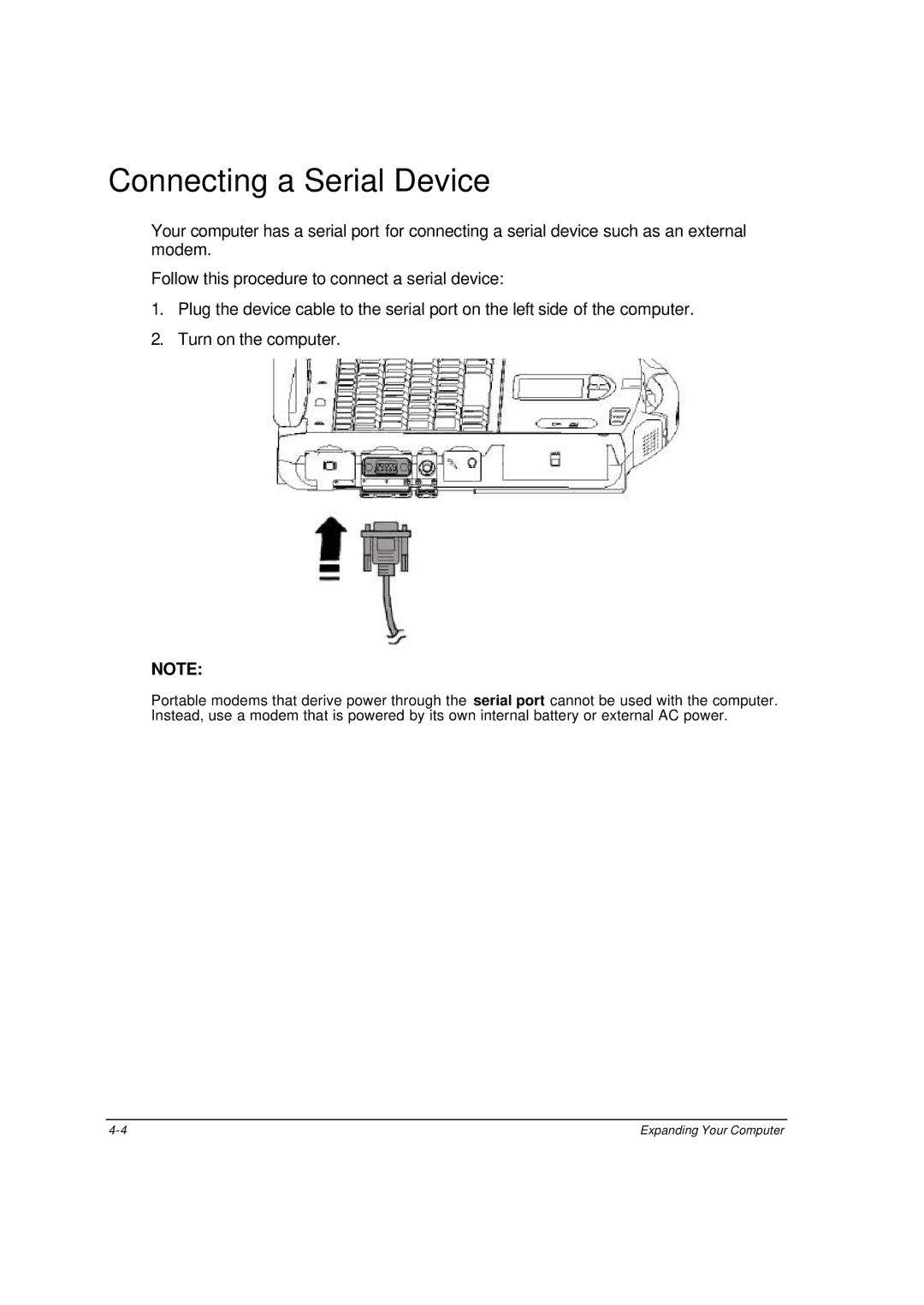 Motorola ML910 owner manual Connecting a Serial Device 