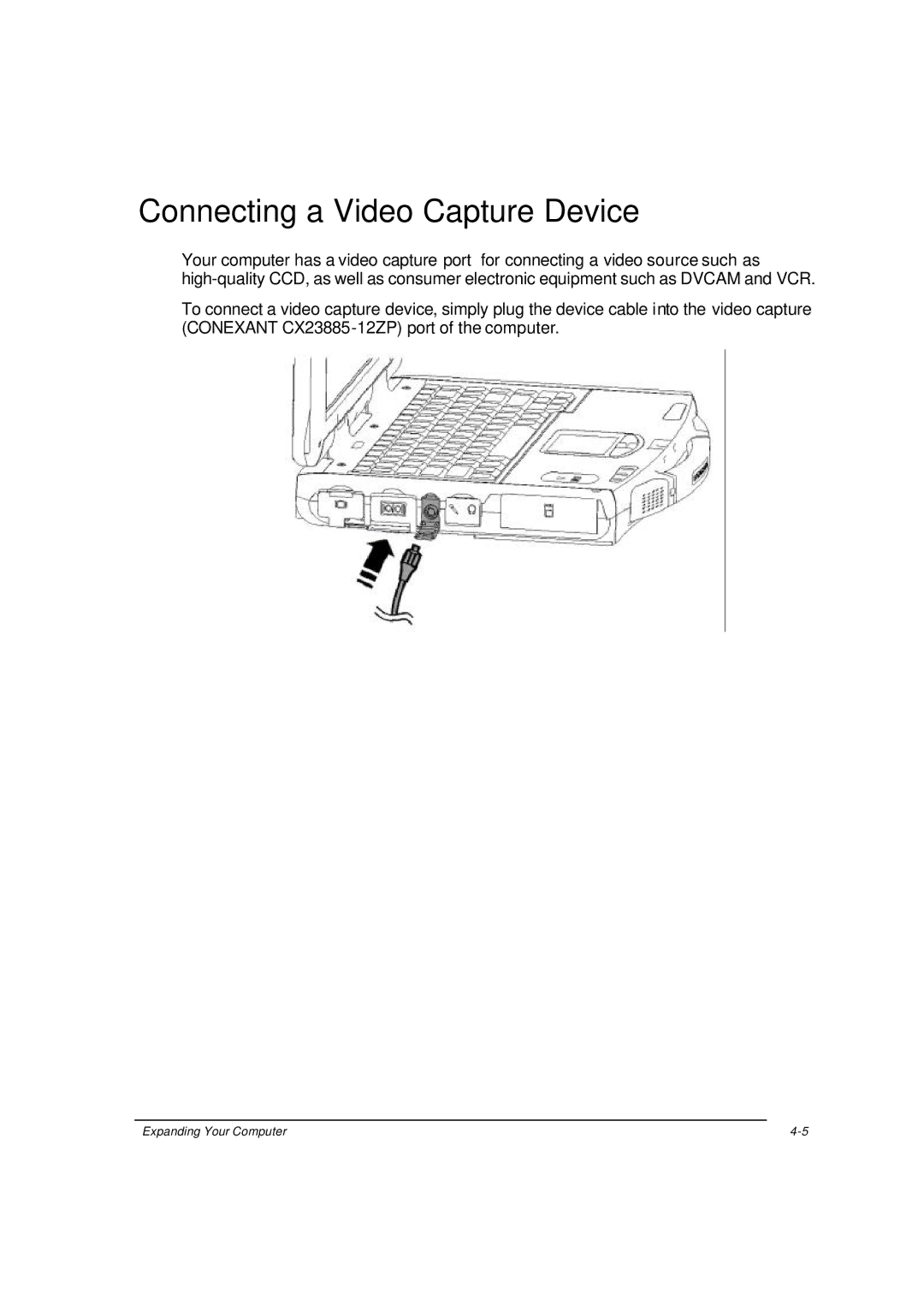 Motorola ML910 owner manual Connecting a Video Capture Device 