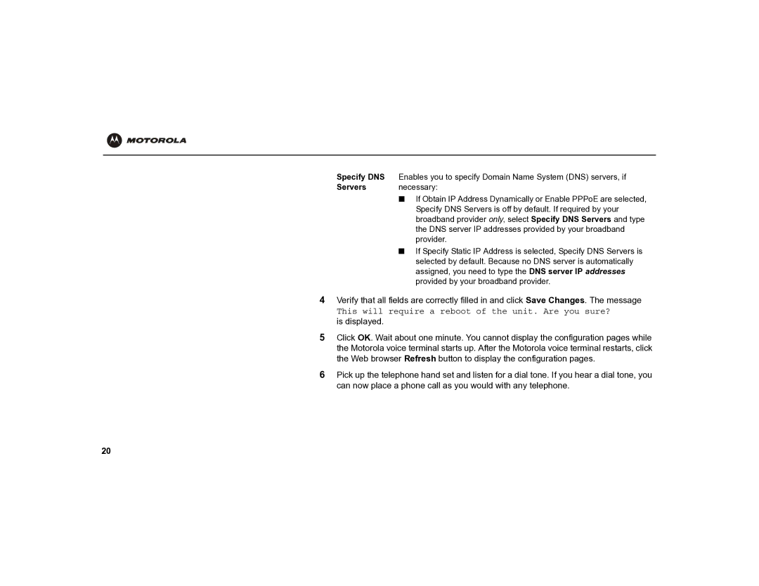 Motorola MOT-VT1005 warranty 