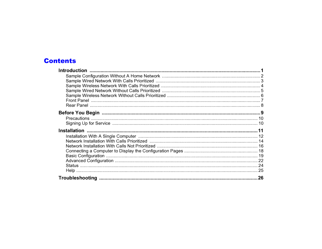 Motorola MOT-VT1005 warranty Contents 