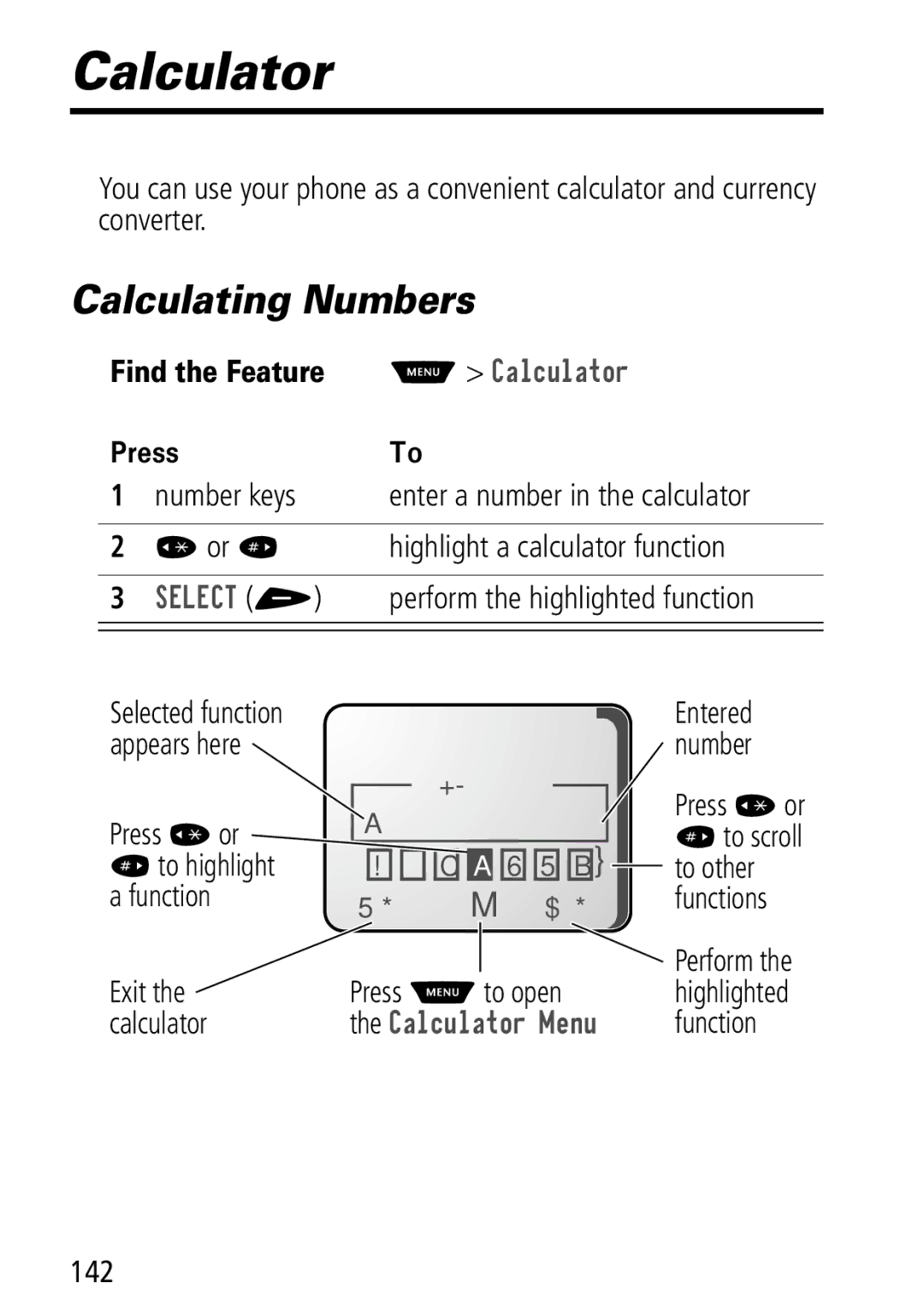 Motorola Moto Q manual Calculator, Calculating Numbers, Dofxodwru 