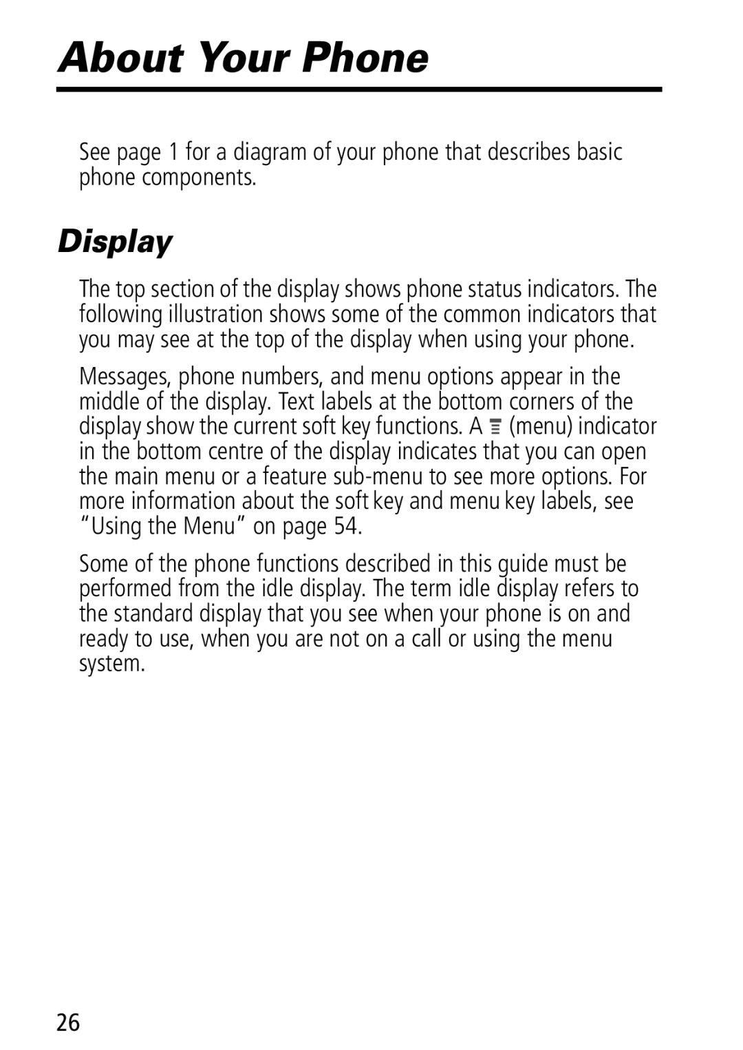 Motorola Moto Q manual About Your Phone, Display 