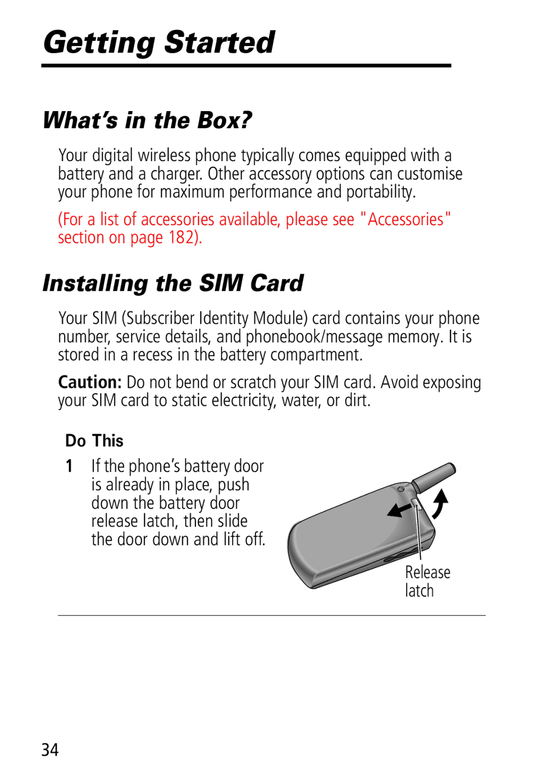 Motorola Moto Q manual Getting Started, What’s in the Box?, Installing the SIM Card 