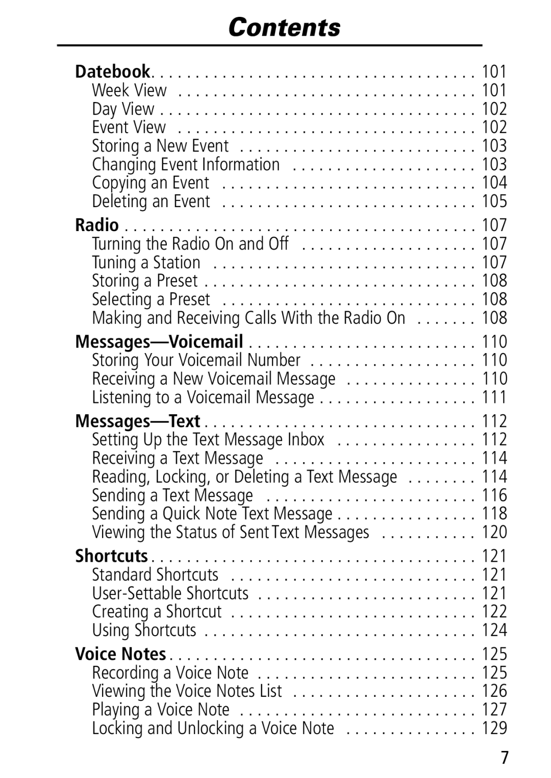 Motorola Moto Q manual 107, 108, 112, 114, 116, 118, 120 