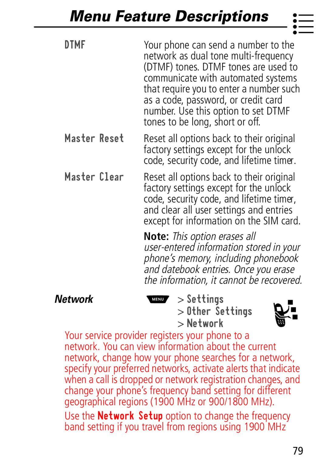 Motorola Moto Q manual Tones to be long, short or off, 1HWZRUN 