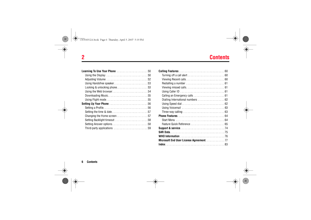 Motorola MOTO QTM manual Contents 