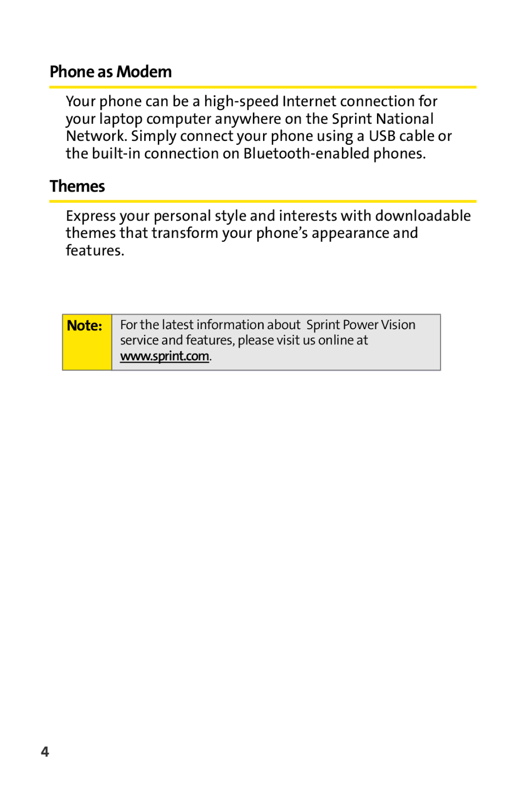 Motorola MOTORAZR V9m manual Phone as Modem, Themes 